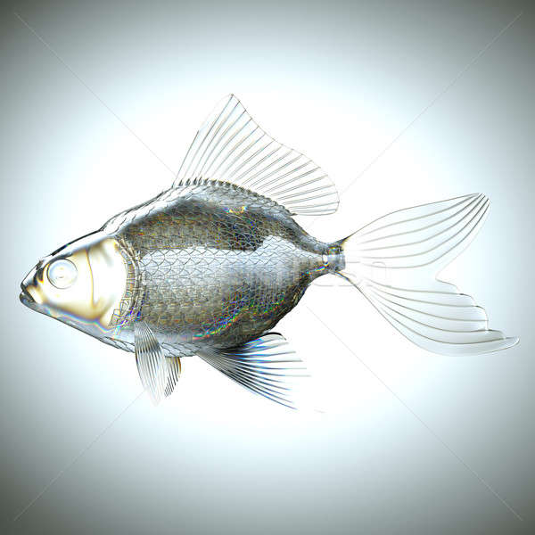 Side view of fish made of glass Stock photo © Arsgera