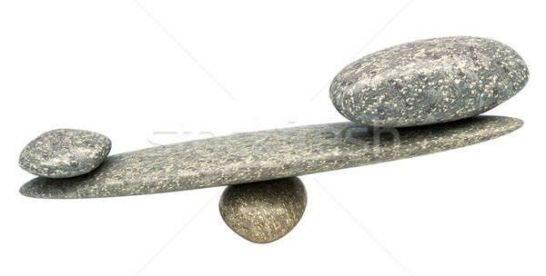 Stabiliteit schalen geïsoleerd witte steen Stockfoto © Arsgera
