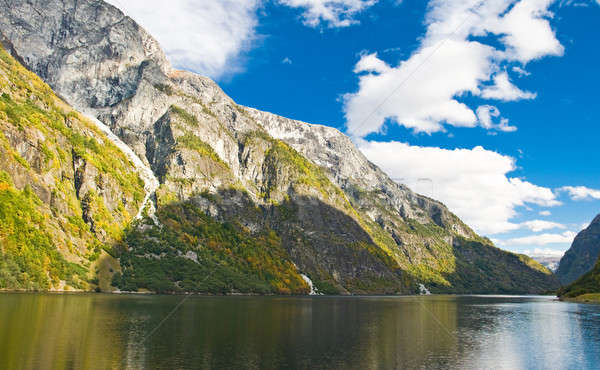 Norwegian Fjord: Mountains and sky Stock photo © Arsgera