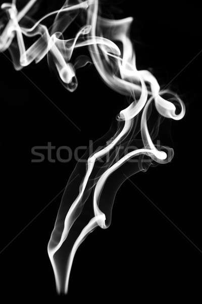 Stock foto: Abstraktion · weiß · Rauch · Wirbel · schwarz · abstrakten