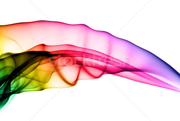 Abstract colorful fume swirl on white Stock photo © Arsgera