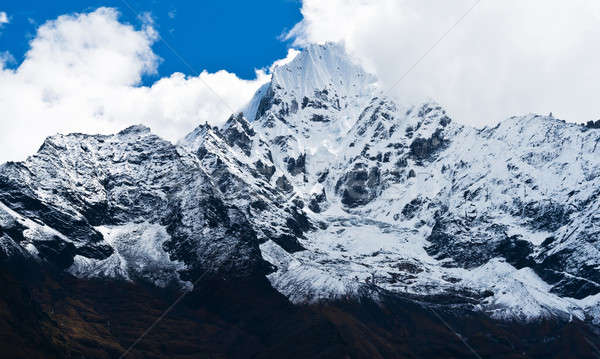 Stock photo: Thamserku Mountain peak in Himalayas, Nepal
