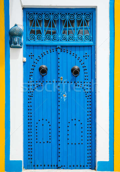 Traditional Blue door with ornament from Sidi Bou Said Stock photo © Arsgera