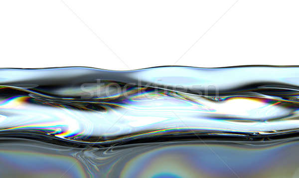 Oil or gasoline splashes and waves with oily pattern isolated  Stock photo © Arsgera