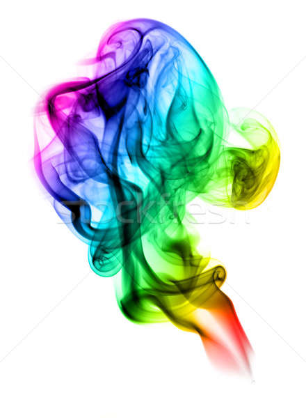 Colored Abstraction Fume shape on white Stock photo © Arsgera