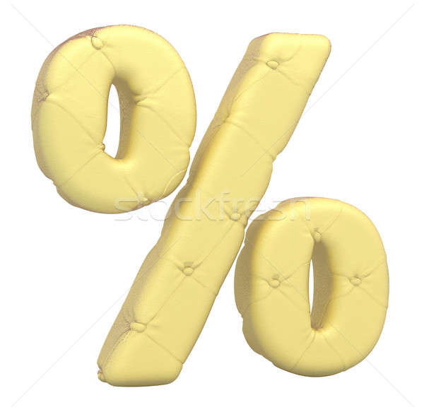 Luxury soft leather font percent symbol  Stock photo © Arsgera