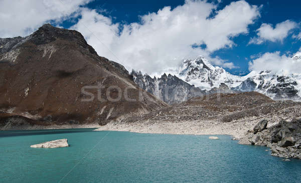 Sacred Lake and peaks not far from Gokyo in Himalayas Stock photo © Arsgera