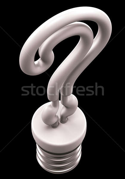 Question: Query mark light bulb isolated  Stock photo © Arsgera
