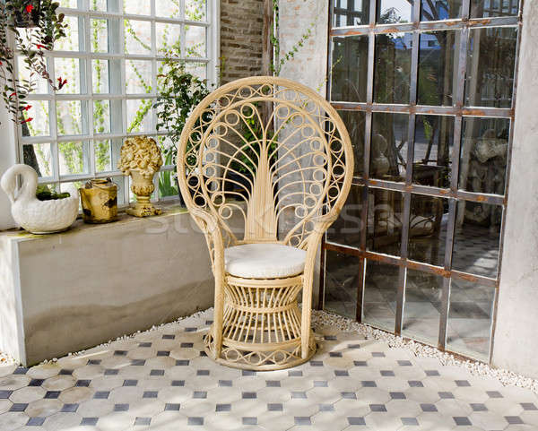 Luxury rattan chair Stock photo © art9858