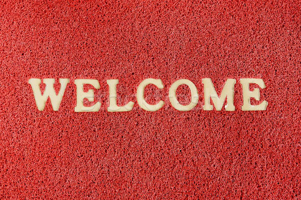The doormat of welcome text Stock photo © art9858