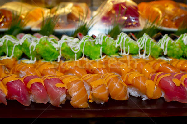 Japanese cucina buffet catering stile sushi Foto d'archivio © art9858