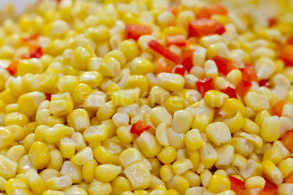 Closeup of tinned whole kernel corn and carrots, it could be use Stock photo © art9858