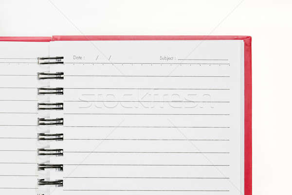 üres papír spirál notebook izolált fehér papír Stock fotó © art9858
