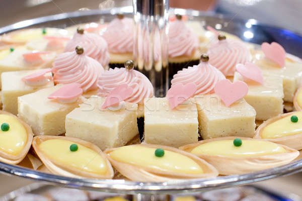 Stock photo: Closeup dessert on buffet line