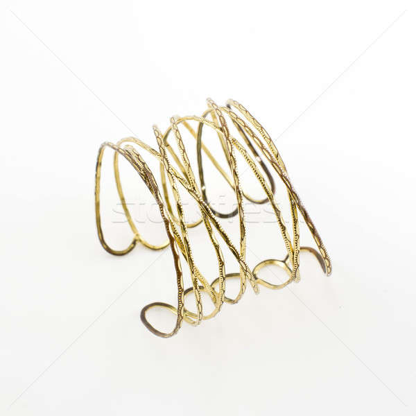 Stock fotó: Antik · arany · karkötő · fehér · nők · divat