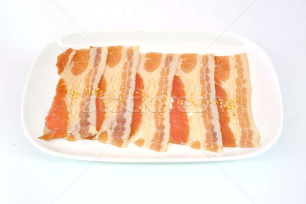 pork belly slice isolate on white background Stock photo © art9858