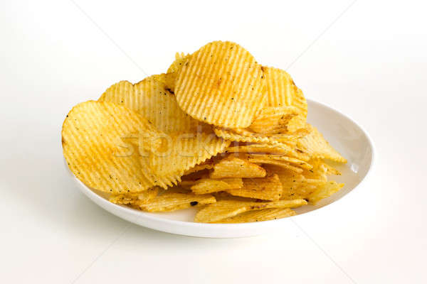 Potato chips isolated on white background Stock photo © art9858