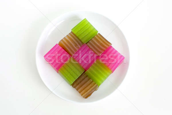 Khanom Chan or Thai sweetmeat is a kind of sweet Thai dessert. Stock photo © art9858