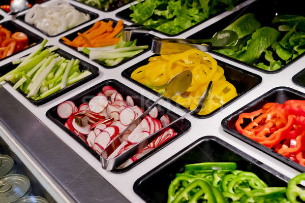 Stock photo: salad bar with vegetables in the restaurant, healthy food