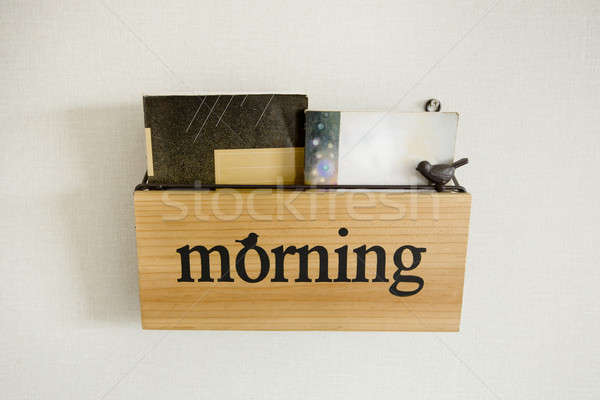 Book shelf with wording 'Morning' Stock photo © art9858