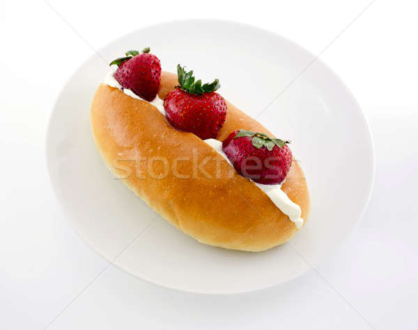 bread and cheese and strawberry Stock photo © art9858