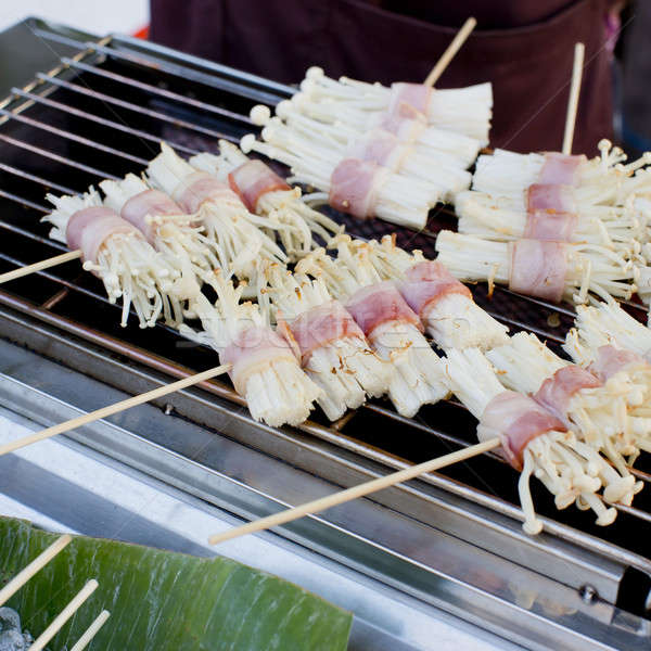 Slanina stradă alimente strada Bangkok Tailanda Imagine de stoc © art9858