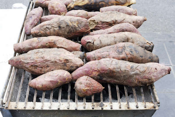 Sweet potato roasted just taken from the gridiron. Stock photo © art9858