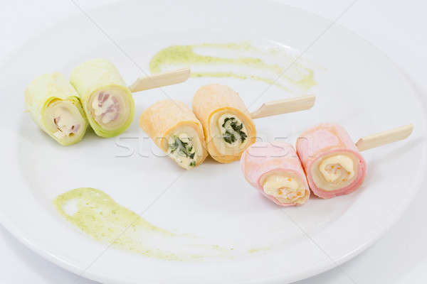 Finger food - Salad roll Stock photo © art9858