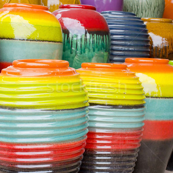 Colored jars Vintage Stock photo © art9858