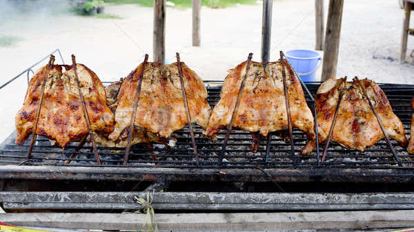 Grilled Chicken on Gridiron Thai Food Dish Stock photo © art9858