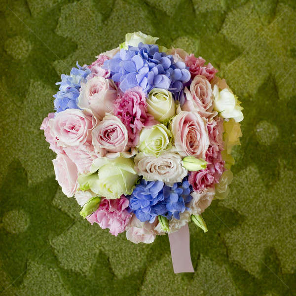 Bouquet floraison coloré fleurs vert tapis [[stock_photo]] © art9858