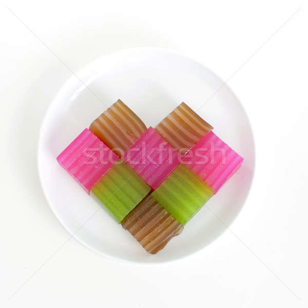 Khanom Chan or Thai sweetmeat is a kind of sweet Thai dessert. H Stock photo © art9858