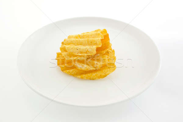 potato crisps on white background Stock photo © art9858
