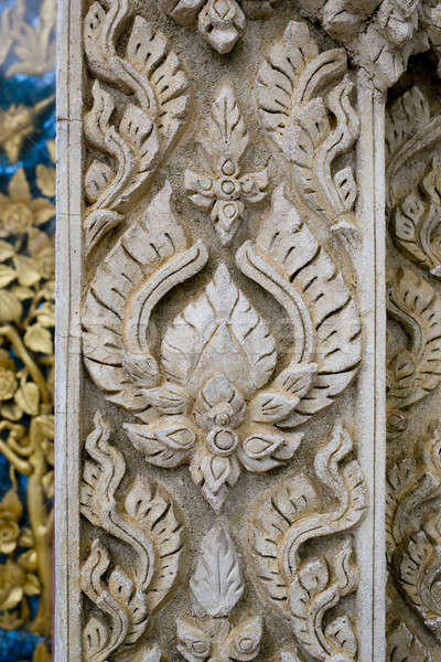 Tajska malarstwo cementu architektury glina budynku Zdjęcia stock © art9858