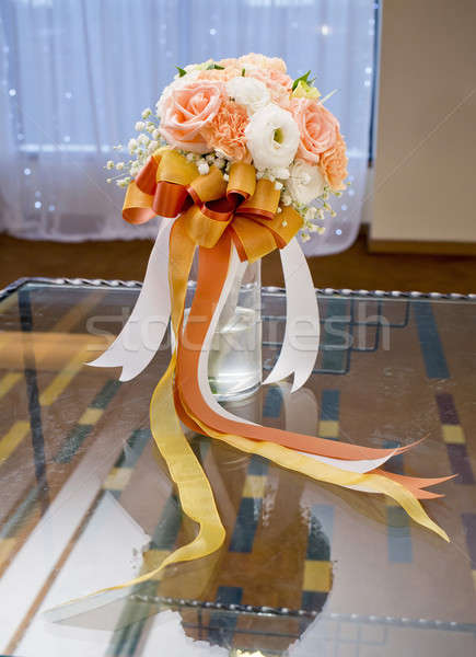 [[stock_photo]]: Orange · blanche · fleur · jaune · bouquet · jaune