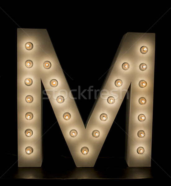 Modernen Beleuchtung Alphabet isoliert schwarz Mode Stock foto © art9858