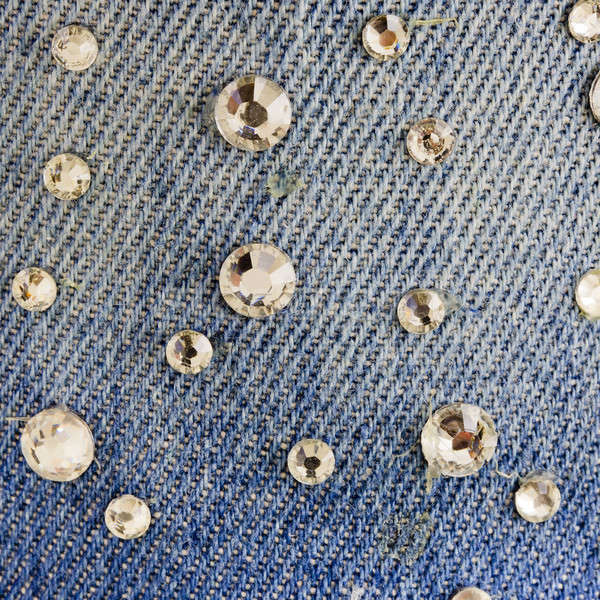 джинсовой синий серебро текстуры моде фон Сток-фото © art9858