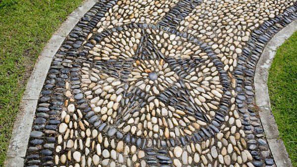 stone path walkway in garden - peaceful rock stone massage relax Stock photo © art9858