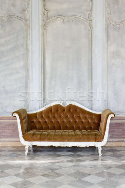 Moderne bruin sofa boom home stoel Stockfoto © art9858