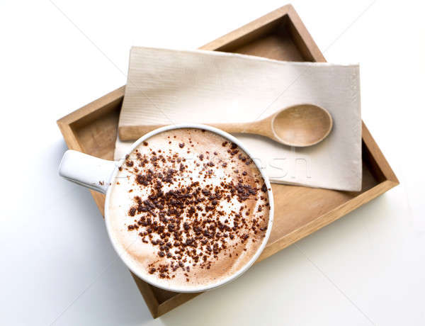 Cappuccino Tasse Kaffee Essen Design Schokolade Stock foto © art9858