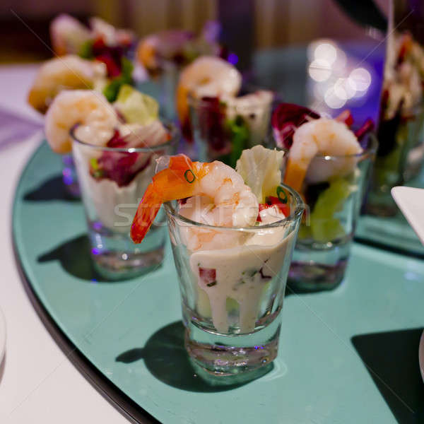 Cocktail food at the wedding ,Nice food cocktail on table in wed Stock photo © art9858