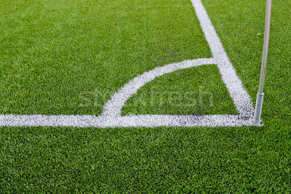 углу граница трава футбольное поле спорт футбола Сток-фото © art9858