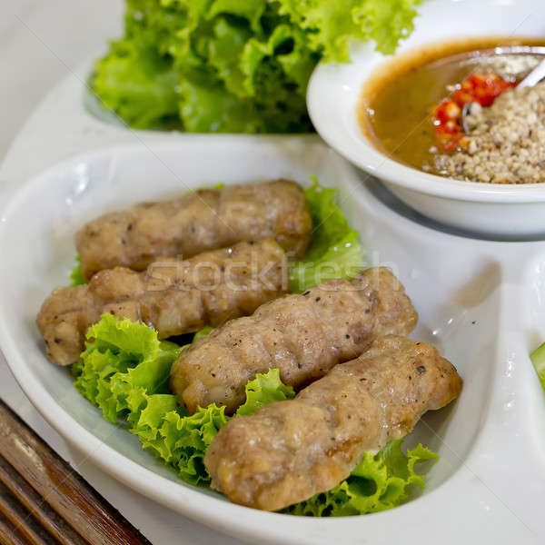 Vietnamese Meatball Wraps (Nam Neung) Stock photo © art9858