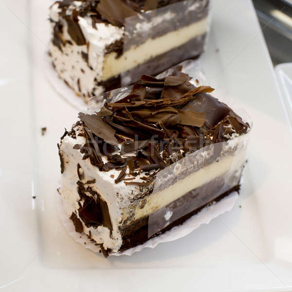 Triple chocolate mousse cake Stock photo © art9858