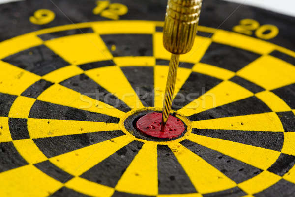 Een darts centrum target geïsoleerd witte Stockfoto © art9858