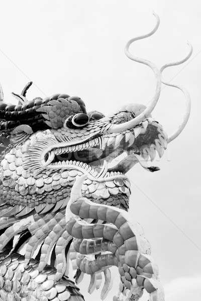 Китайский дракон искусства красный змеи китайский статуя Сток-фото © art9858