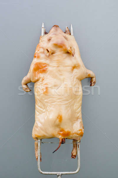 raw huge pig ready to grilled - barbecued suckling-pig Stock photo © art9858