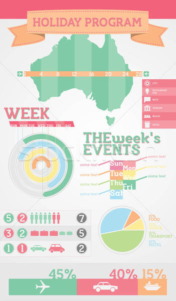 Infographic elements - Sample Holiday Program Stock photo © artag