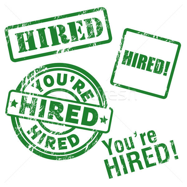  Hired Vector Stamp Stock photo © artag