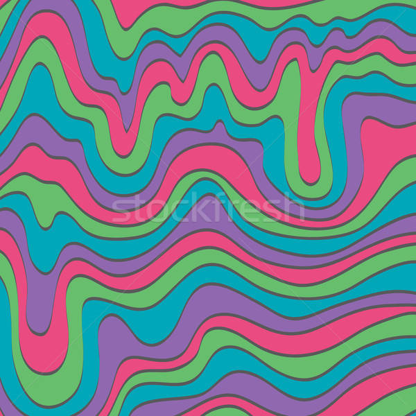 Renk dalgalar vektör mutlu deniz dizayn Stok fotoğraf © artag
